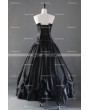 Black Gothic Corset Long Prom Party Dress