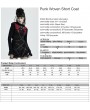 Punk Rave Black and Red Gothic Punk Chain Hooded Short Coat for Women