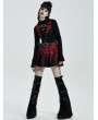 Punk Rave Black Gothic Punk Bat Girl's Flared Leg Sleeve