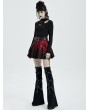 Punk Rave Black and Red Gothic Grunge Punk Short Skirt for Women