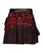 Punk Rave Black and Red Gothic Grunge Punk Short Skirt for Women