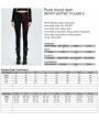 Punk Rave Black and Red Gothic Punk Denim Long Trousers for Women