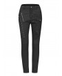 Punk Rave Black Gothic Punk Denim Long Trousers for Women