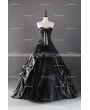 Black Gothic Corset Long Prom Ball Gowns