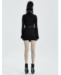 Punk Rave Black Gothic Punk PU Leather Irregular Mini Sexy Skirt for Women