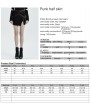 Punk Rave Black Gothic Punk PU Leather Irregular Mini Sexy Skirt for Women