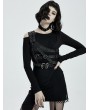 Punk Rave Black Gothic Punk Shoulder Embossed Armor Acessory for Women