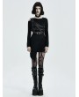 Punk Rave Black Gothic Punk Shoulder Embossed Armor Acessory for Women