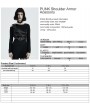 Punk Rave Black Gothic Punk Shoulder Embossed Armor Acessory for Women