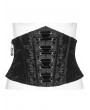 Punk Rave Black Gothic Rose Lace Velvet Corset Waistband for Women