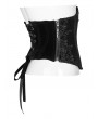 Punk Rave Black Gothic Rose Lace Velvet Corset Waistband for Women