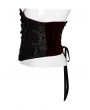 Punk Rave Red and Black Gothic Rose Lace Velvet Corset Waistband for Women