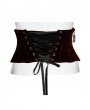 Punk Rave Red and Black Gothic Rose Lace Velvet Corset Waistband for Women