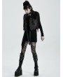 Punk Rave Black Gothic Fashion Winter Warm Faux Fur Waistcoat for Women