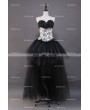 Gothic Corset High-Low Burlesque Prom Party Dress
