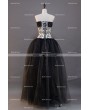 Gothic Corset High-Low Burlesque Prom Party Dress