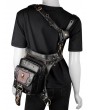 Black Gothic Punk Skull Motorcycle Travel Waist Shoulder Messenger Bag