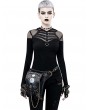 Black Gothic Punk Snake Pattern Motorcycle Waist Shoulder Messenger Bag