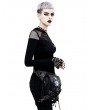 Black Gothic Punk Snake Pattern Motorcycle Waist Shoulder Messenger Bag