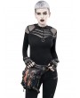 Black Gothic Punk Lace-Up Skull Motorcycle Waist Shoulder Messenger Bag