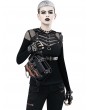 Black Gothic Punk Lace-Up Skull Motorcycle Waist Shoulder Messenger Bag