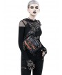 Black Gothic Punk Lace-Up Skull Motorcycle Waist Shoulder Messenger Bag