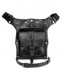 Black Gothic Punk PU Leather Snake Pattern Waist Shoulder Messenger Bag