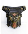 Black Gothic Punk Cross-body Skull Motorcycle Waist Shoulder Messenger Bag