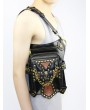 Black Gothic Punk Cross-body Skull Motorcycle Waist Shoulder Messenger Bag