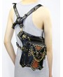 Black Gothic Punk Cross-body Skull Motorcycle Waist Shoulder Messenger Bag