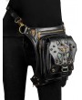 Black Gothic Steampunk Retro Rivets Outdoor Waist Shoulder Messenger Bag