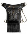 Black Gothic Steampunk Retro Tassel Chain Waist Shoulder Messenger Bag