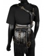 Black Gothic Steampunk Retro Tassel Chain Waist Shoulder Messenger Bag