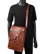 Brown Steampunk Retro PU Leather Gear Shoulder Backpack Bag