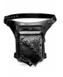 Black Gothic Punk Rock PU Leather Travel Waist Leg Garter Bag