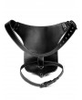 Black Gothic Punk Rock PU Leather Travel Waist Leg Garter Bag