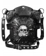 Black Gothic Punk One Shoulder Crossbody Skull PU Outdoor Waist Bag