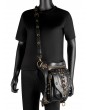 Black Gothic Punk Creative Rivet Skull Outdoor Waist Shoulder Messenger Bag