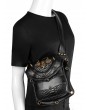 Black Gothic Punk Skull Motorcycle Waist Shoulder Messenger Bag