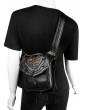 Black Gothic Punk Skull Motorcycle Waist Shoulder Messenger Bag