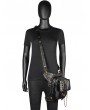 Black Gothic Steampunk Waist Shoulder Tactical Bag