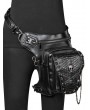 Black Gothic Punk Skull Motorcycle Waist Leg Shoulder Messenger Bag
