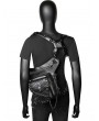 Black Gothic Punk Skull Motorcycle Waist Leg Shoulder Messenger Bag