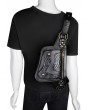 Black Gothic Steampunk Travel Waist Shoulder Messenger Bag