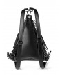 Black Gothic Punk PU Leather Outdoor Fashion Tassel Backpack Bag