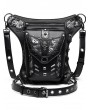 Black Gothic Punk Chain Skull Motorcycle Waist Shoulder Messenger Bag