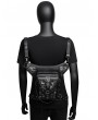 Black Gothic Punk Chain Skull Motorcycle Waist Shoulder Messenger Bag