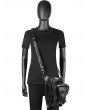 Black Gothic Chain Cross-Body Waist Shoulder Messenger Bag
