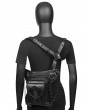 Black Gothic Chain Cross-Body Waist Shoulder Messenger Bag