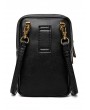 Black Gothic Punk Rectangle Outdoor Travel Shoulder Backpack Bag
